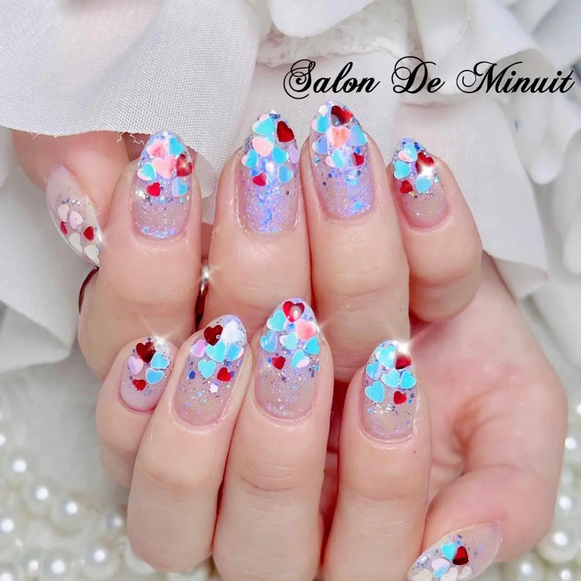 【Hand】オフなし‼️💕持ち込みデザイン💞アート10本やり放題5000の写真