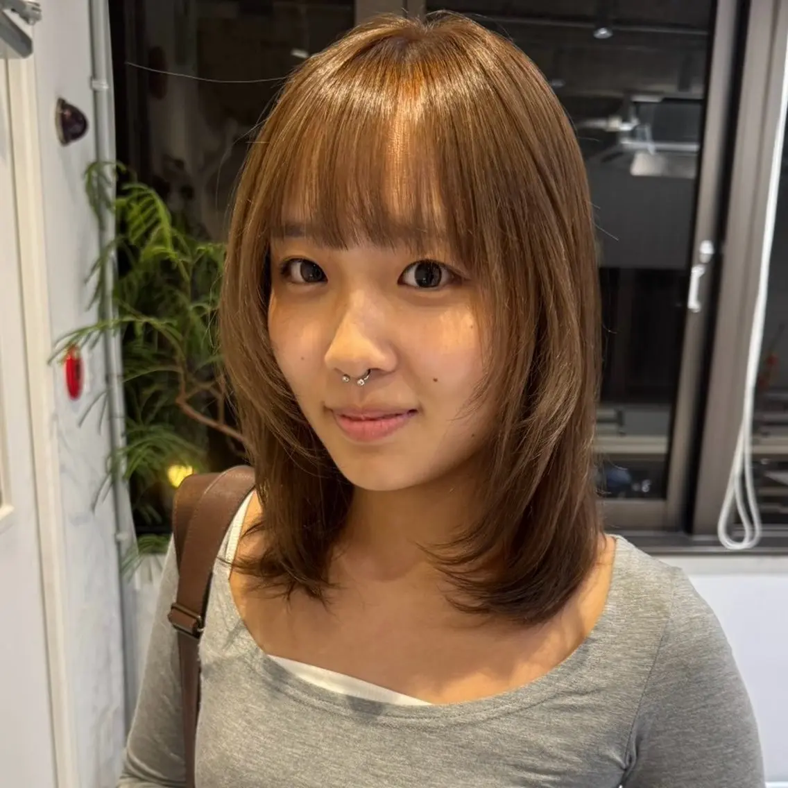 ミディアム カラー ベージュカラー オリーブベージュ トリートメント ヘアカラー 🍇ぶどうカラー🍇 akariのヘアスタイル
