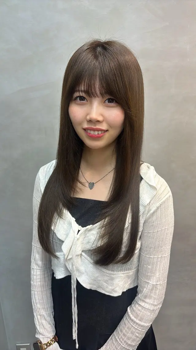 ロング 髪質改善 縮毛矯正 🤍艶モテカラー♡ ブラウン🤍Rimiのヘアスタイル