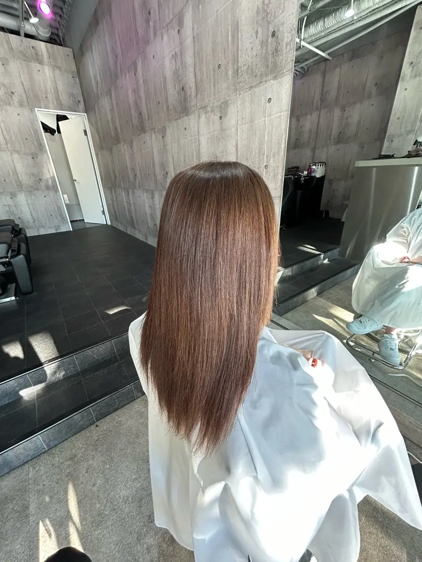 セミロング 朝ラク縮毛矯正 kiryuのヘアスタイル