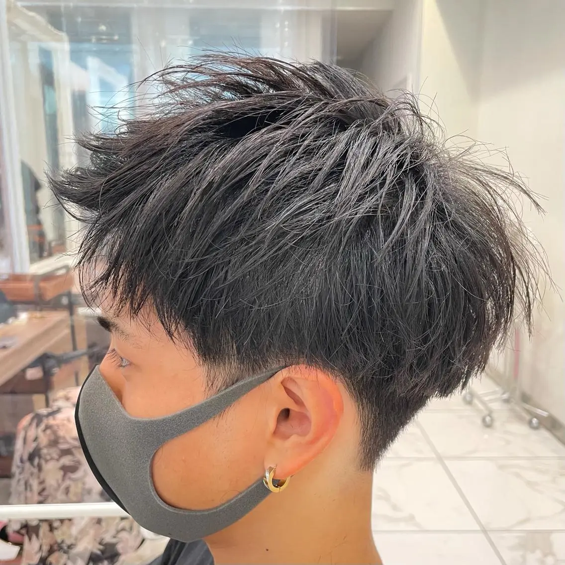 ショート メンズ カット 【メンズ縮毛矯正】 田中秀斗のヘアスタイル