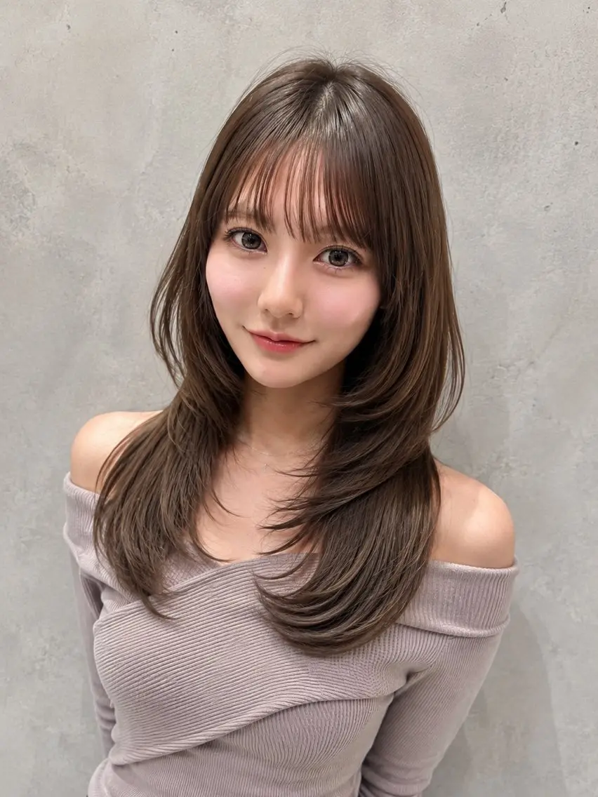 ミディアム Londnaitre MAHOのヘアスタイル