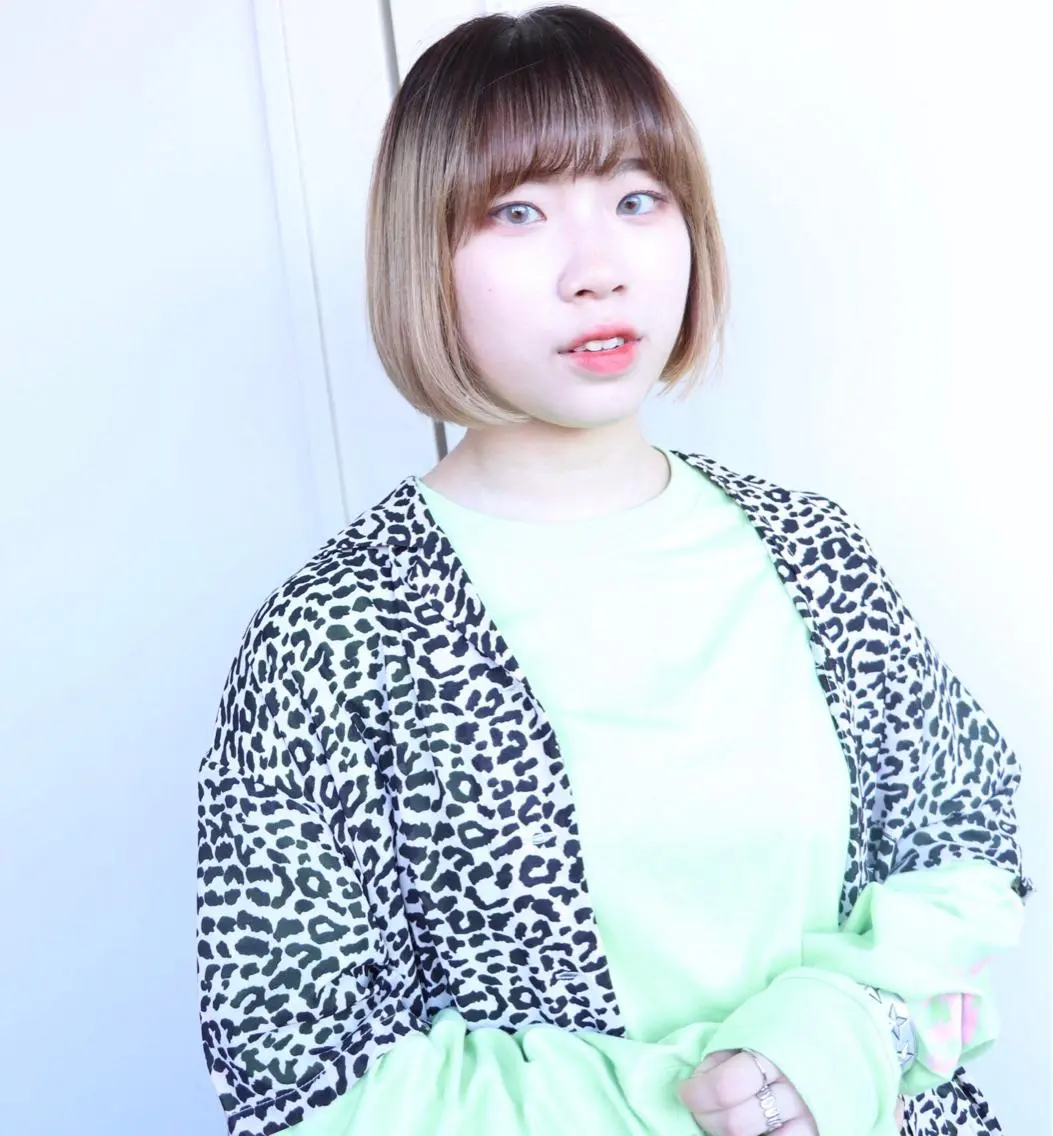 ショート ボブ 【体験】韓国 メイク&ヘア天神のヘアスタイル