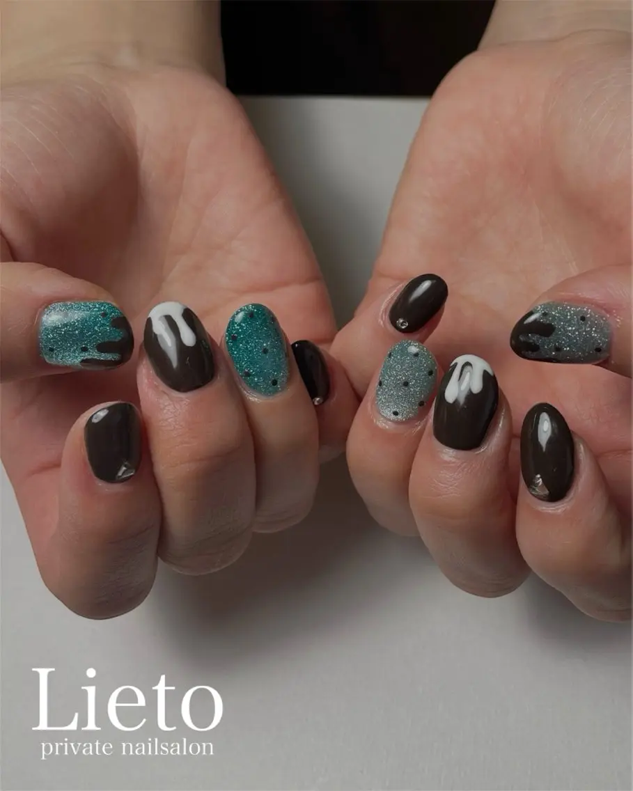 ネイル フレンチネイル グラデーション マグネットネイル ニュアンスネイル ワンカラーネイル nailsalon Lietoのネイルデザイン