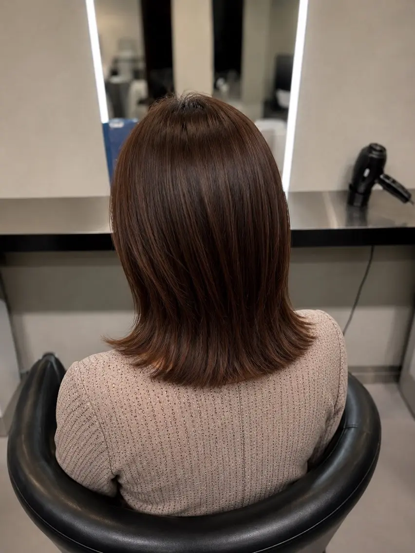 ミディアム カラー ブラウンカラー トリートメント 🌈ウルトワ水素 髪質改善naru🌈のヘアスタイル