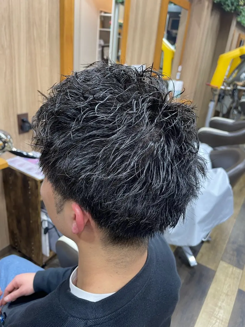 ショート パーマ メンズ カット パーマ 山際勇策 /岐阜美容師のヘアスタイル