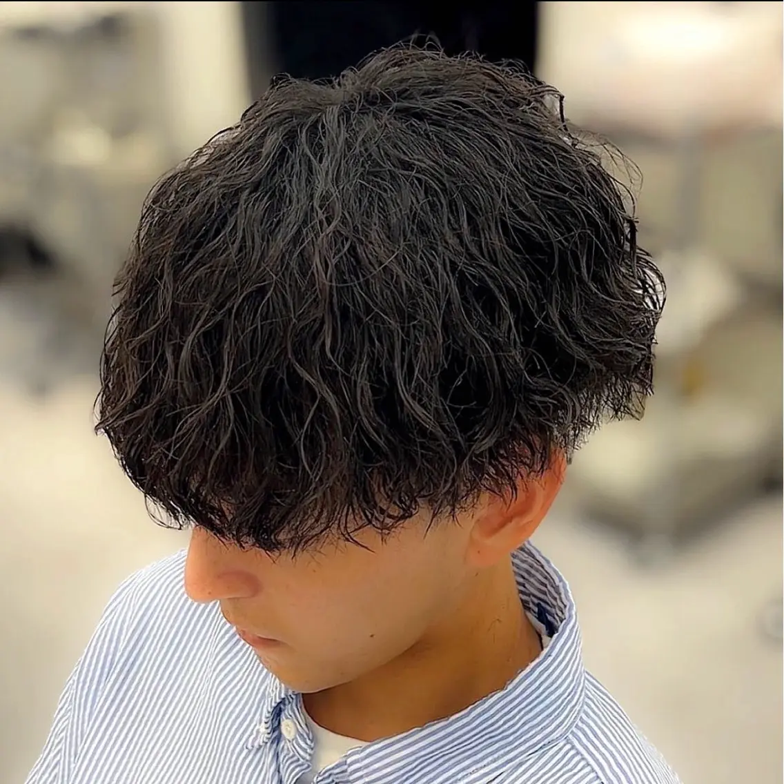 パーマ メンズ メンズパーマ スパイラルパーマ 佐々木 輝のヘアスタイル