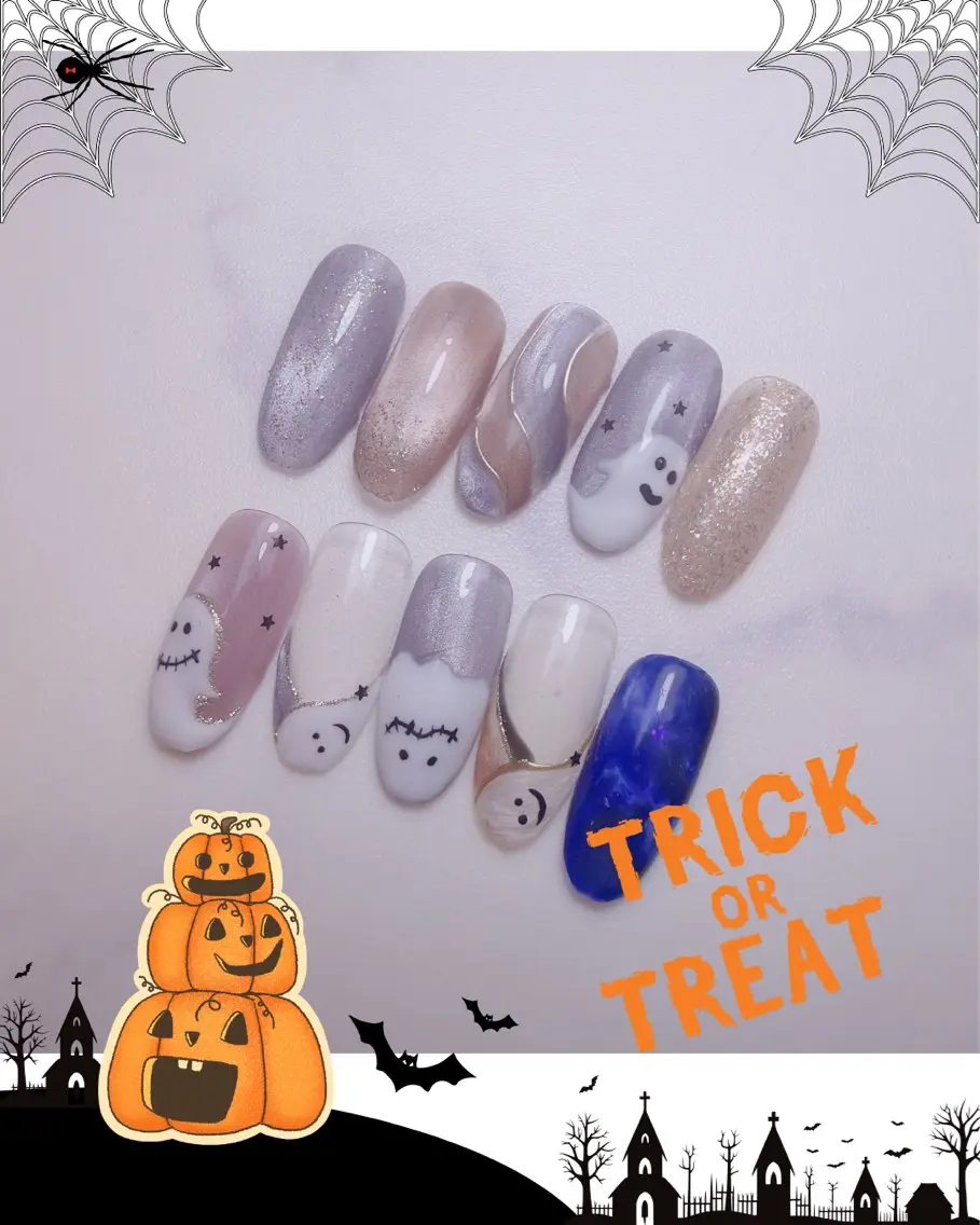 ネイル ハロウィン ワンカラーネイル Fululu nailのネイルデザイン