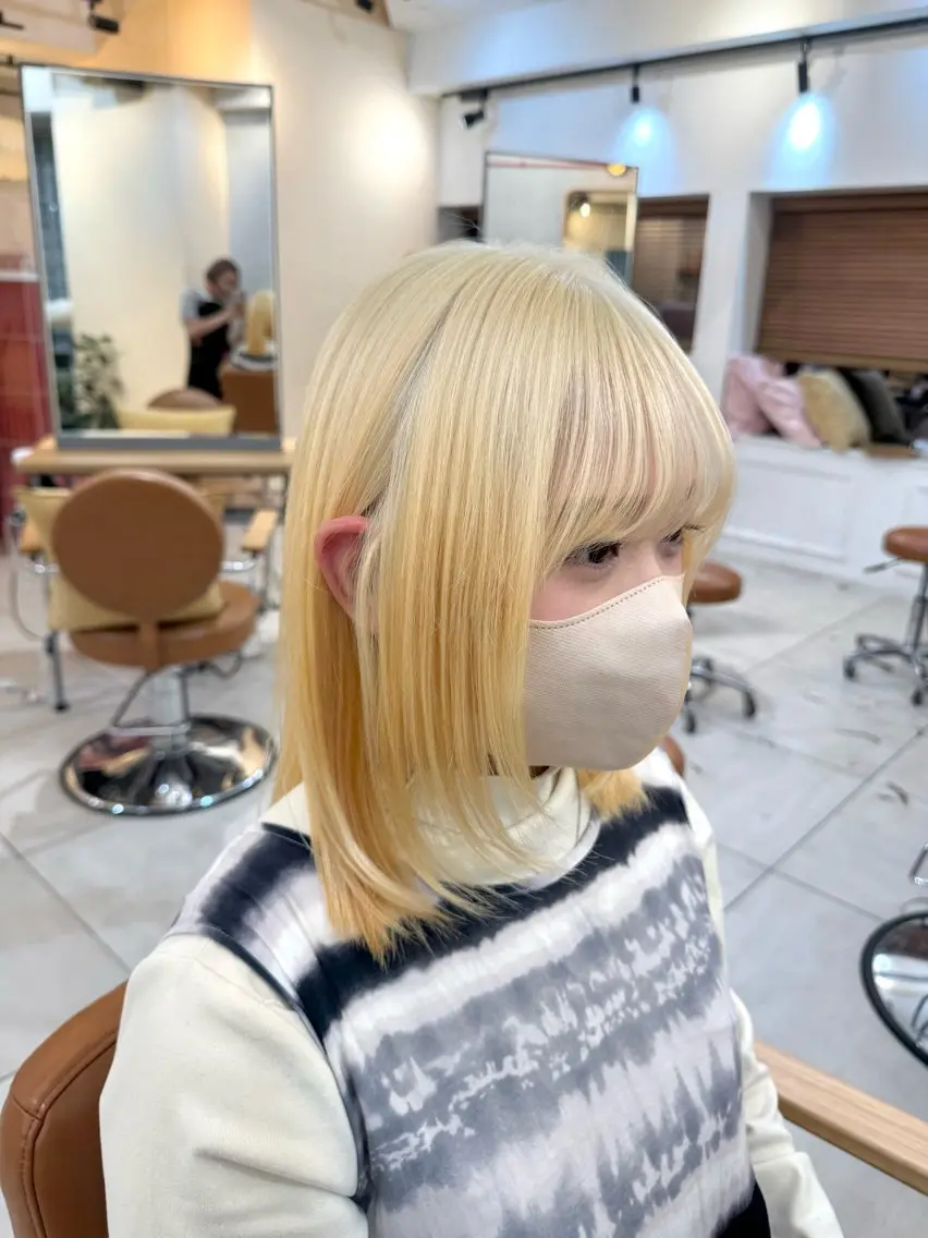 ミディアム カラー ヘアカラー 🫧艶カラー/ダブル カラー♡/桜🌸のヘアスタイル