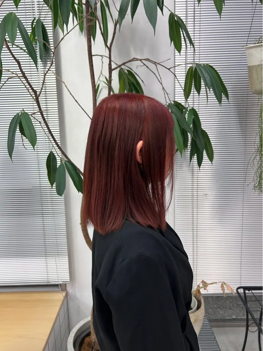 ミディアム ワンホン/韓国ヘア 🖤櫻木李紗のヘアスタイル