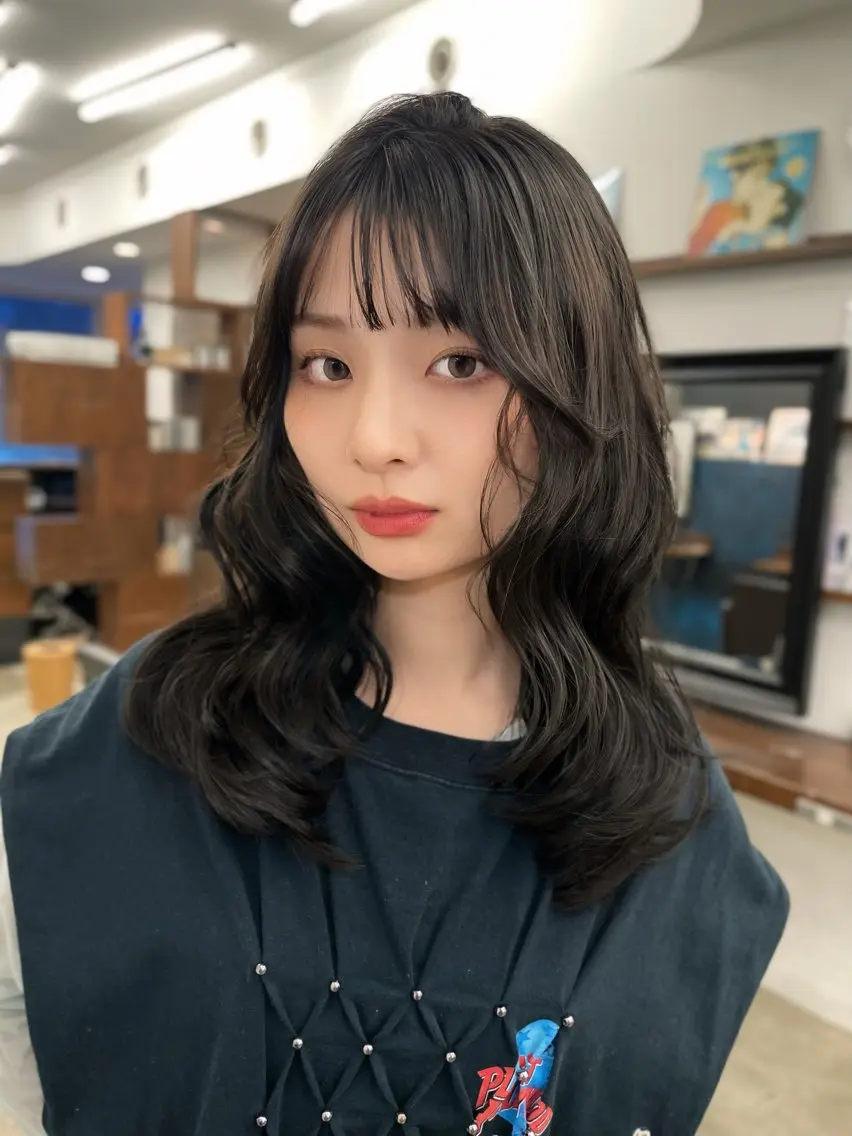 ロング カット パーマ トリートメント レイヤー/デジパ SAKIのヘアスタイル