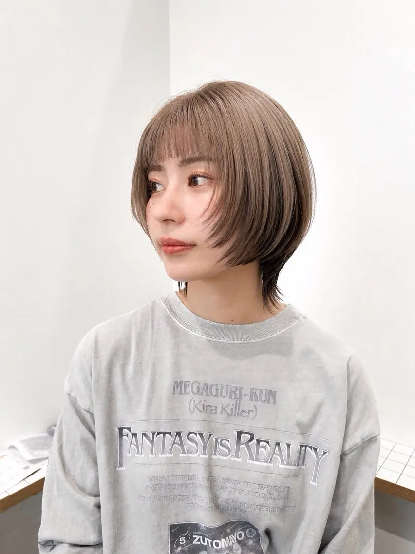 ショート カラー ショートヘア ウルフカット カット ヘアカラー keshiki 大名のヘアスタイル