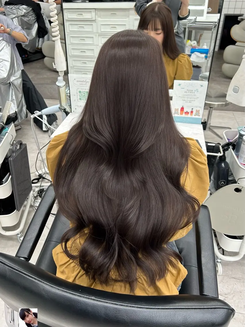 ロング カラー カット ヘアカラー トリートメント 透明感カラー 古山 結季🌙🖤のヘアスタイル