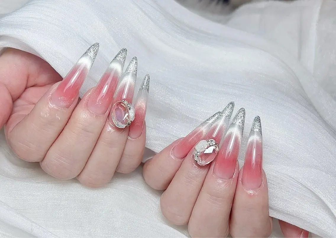 ネイル ハンドネイル Aura Nail 長さだし/パラジェルのネイルデザイン