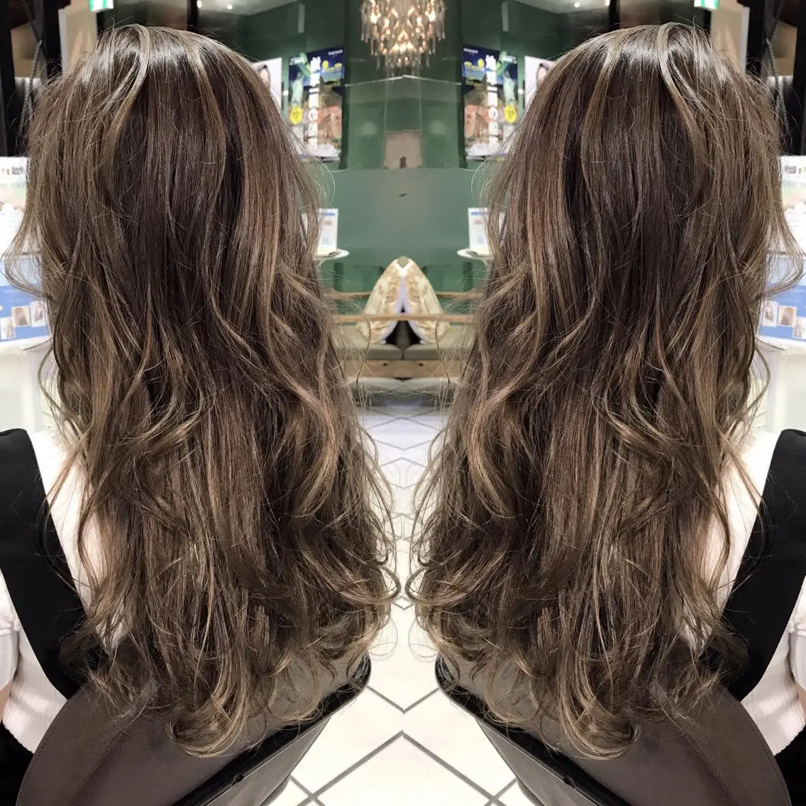 ロング カラー シールエクステ⭐️ オオミタクヤのヘアスタイル