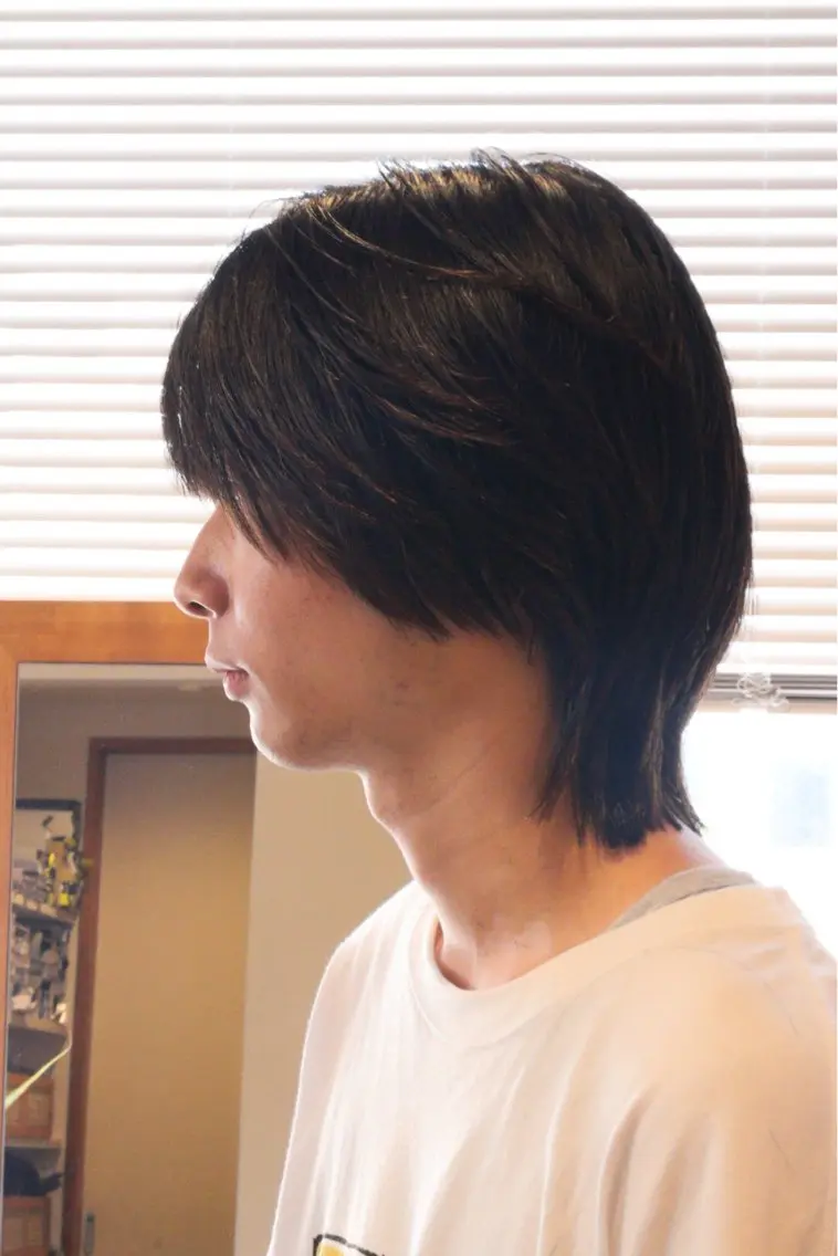 ミディアム ボブ カット 河辺 璃久のヘアスタイル
