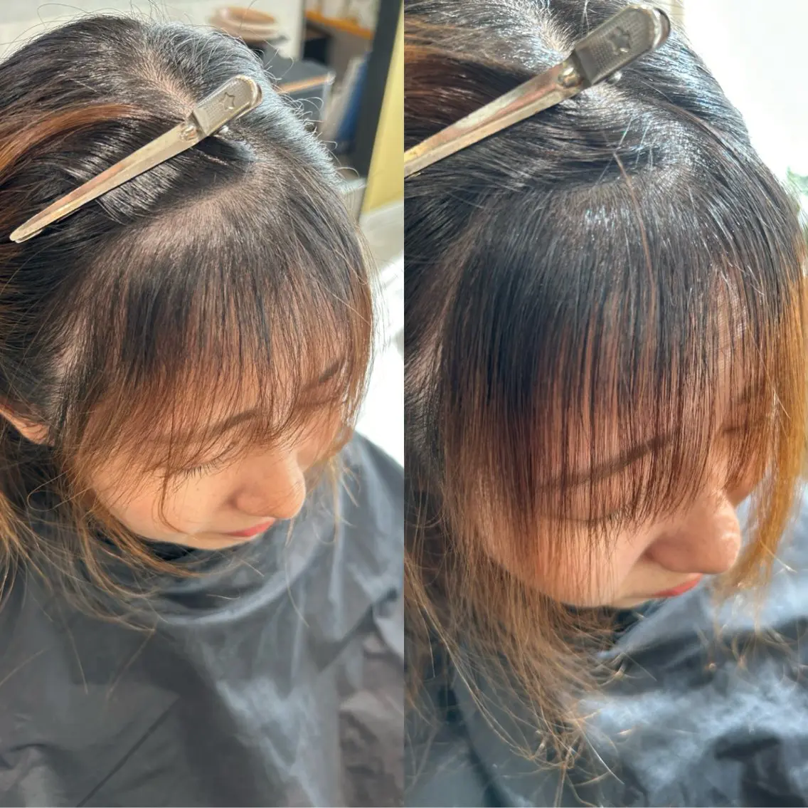 ロング カラー カット 縮毛矯正 トリートメント hubhair レイヤー/透明感のヘアスタイル