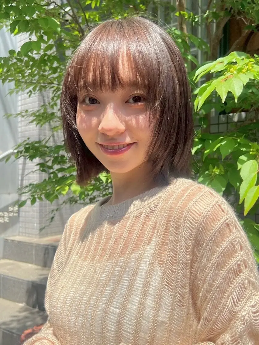 ショート ボブ 顔まわりレイヤー レイヤーカット 外ハネヘア ショート/ボブ manakaのヘアスタイル