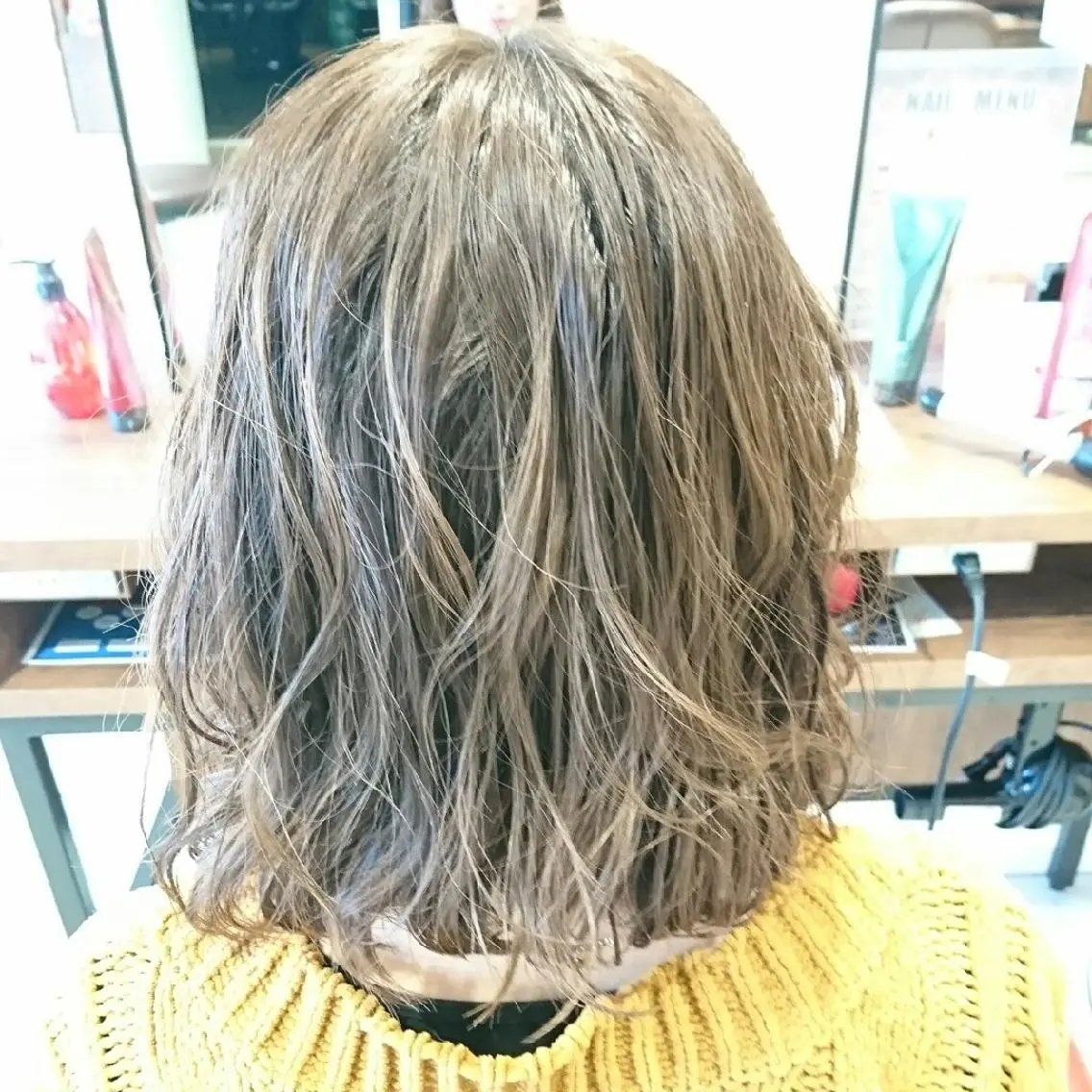 ミディアム カラー パーマ ヘアアレンジ EARTH所沢店長 髪質改善 岡本 勇人のヘアスタイル