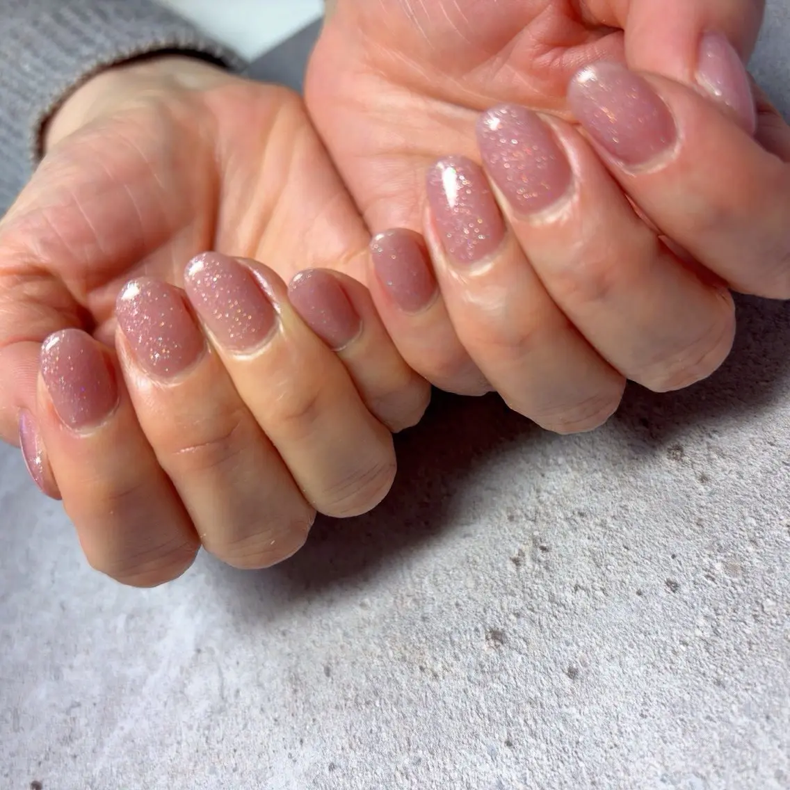 ネイル ラメ(グリッター) ワンカラーネイル ハンドネイル y’s beauty 広島立町店のネイルデザイン