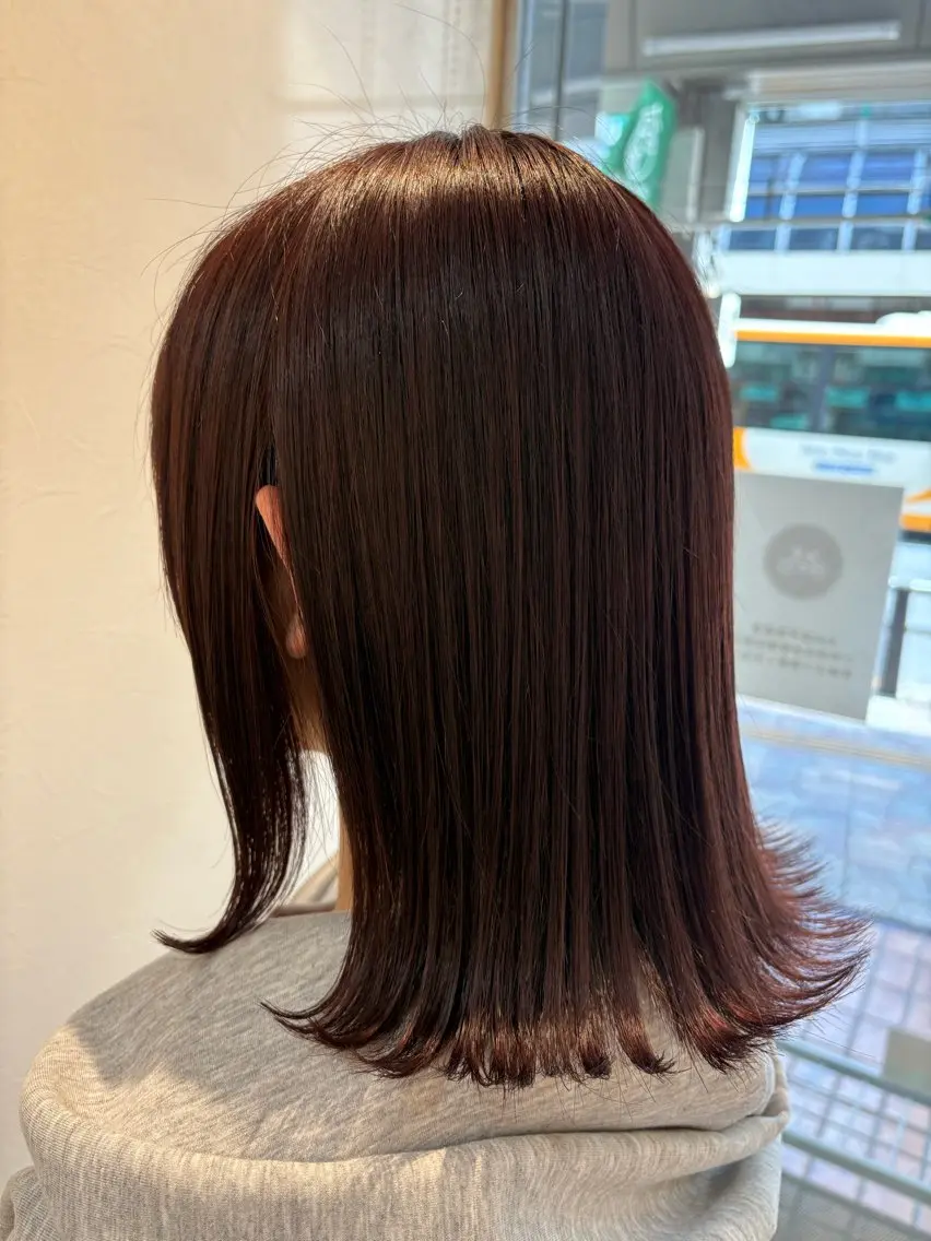 カラー ブラウンカラー 透明感カラー ラベンダーカラー 副店長 星野 梨南葉のヘアスタイル