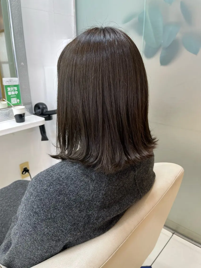 ミディアム カラー 透明感カラー 柳川 玲也のヘアスタイル