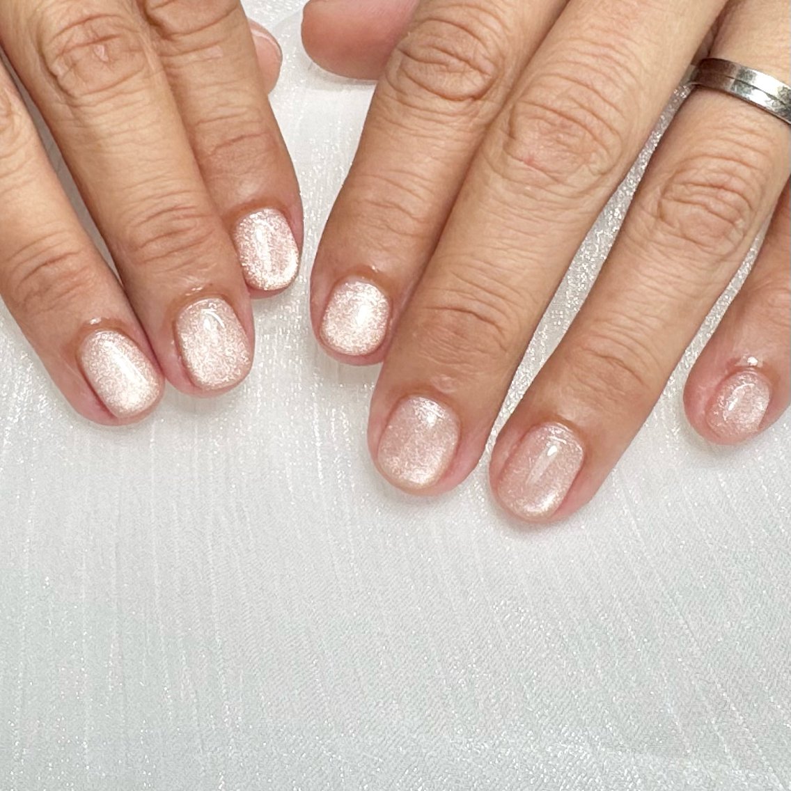 ネイル ジェルネイル マグネットネイル マグネットワンカラー オフィスネイル ワンカラーネイル KANNA aleum nailのネイルデザイン