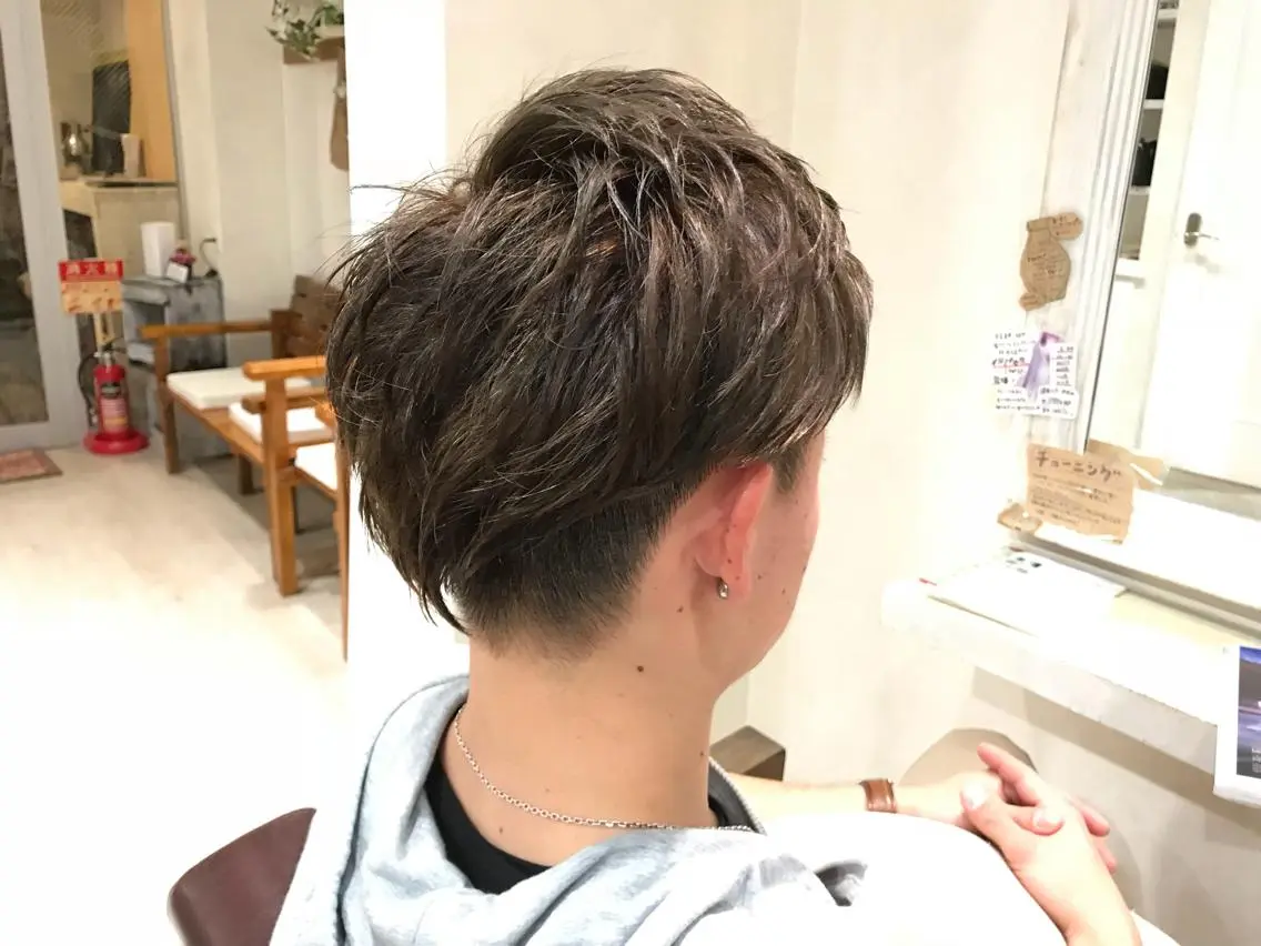 カラー メンズ グレージュ メンズ指名多数!! 田島史也のヘアスタイル