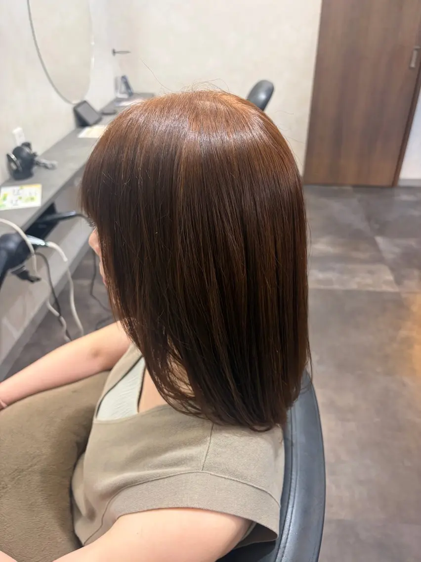 セミロング カラー カット トリートメント three_ ナオキのヘアスタイル