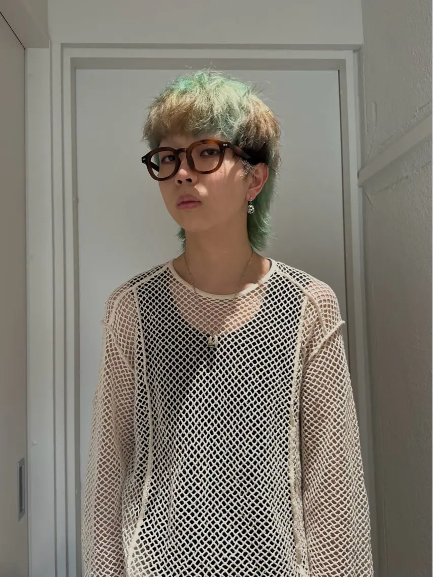 ミディアム カラー メンズ ブラウンカラー ミント カット ヘアカラー eisho梅田美容室 /モデル募集のヘアスタイル