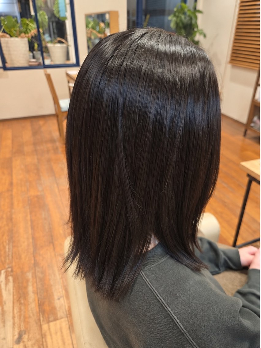 ミディアム 髪質改善 縮毛矯正 ￥0円モデル募集中❗ 小村田 亮子のヘアスタイル