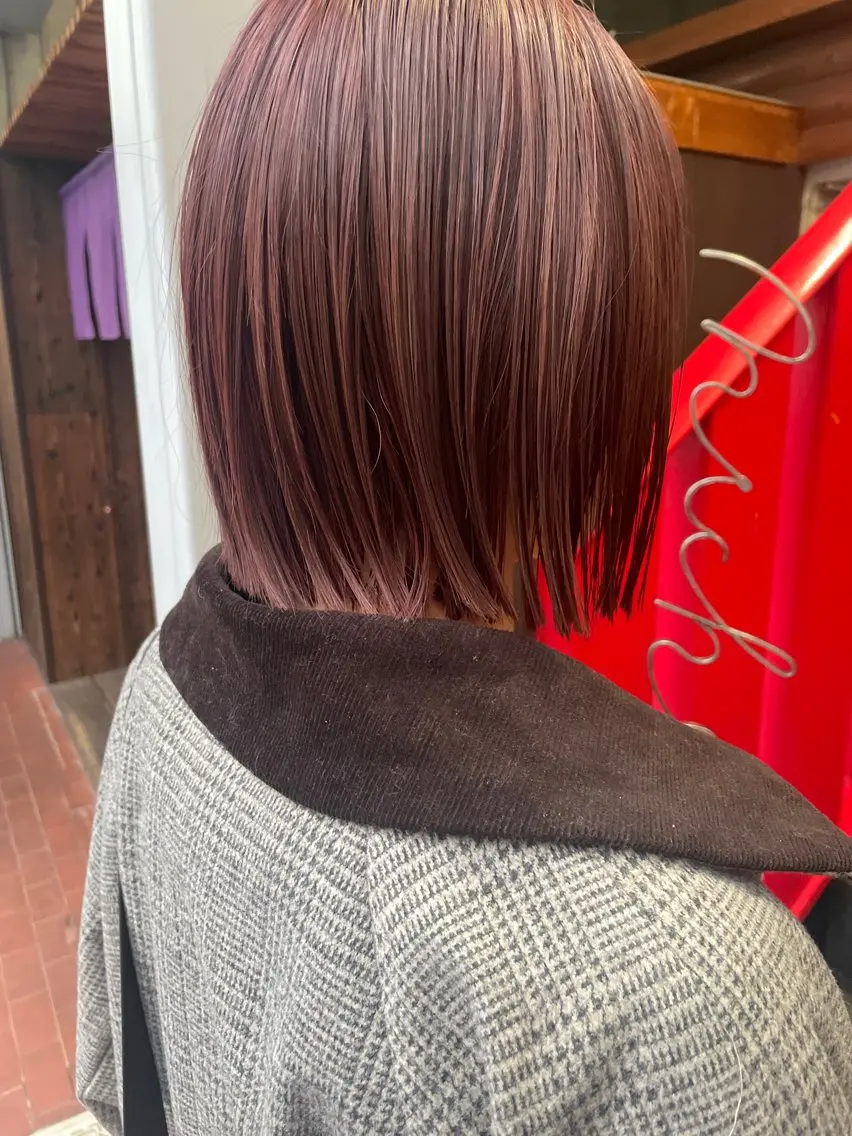 ミディアム カット ヘアカラー トリートメント ayane⭐️ボブ・ ショート・パーマのヘアスタイル