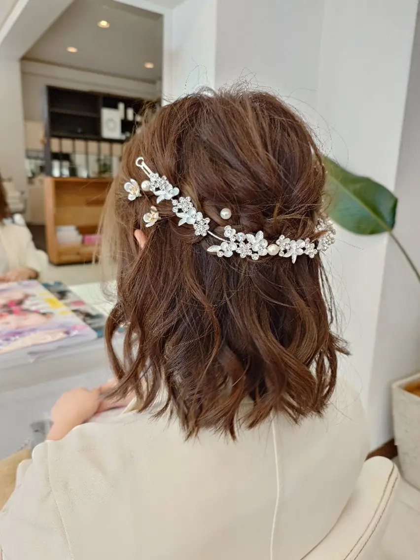 ミディアム ヘアアレンジ ヘアセット キンジョウ エナミのヘアスタイル
