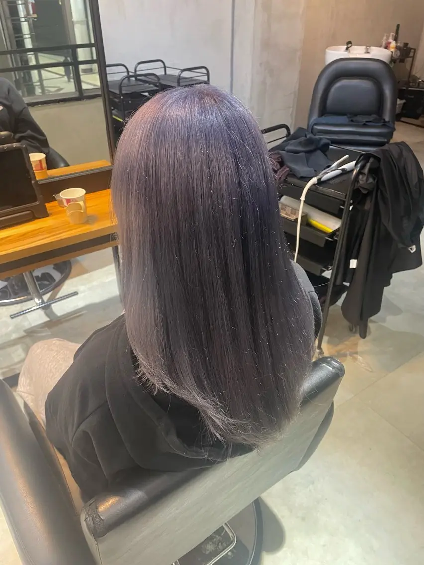 カラー ラベンダーカラー ヘアカラー トリートメント HAYATA/透明感 /派手髪/ケアブリのヘアスタイル