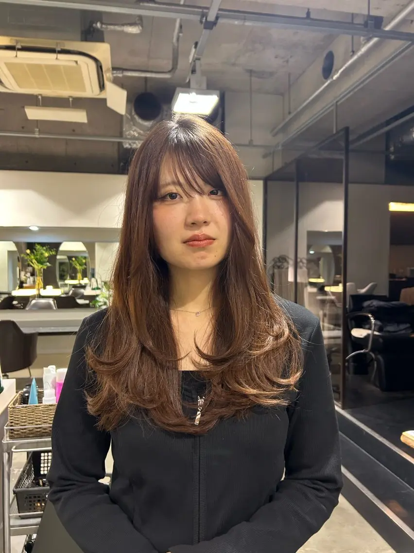 ロング レイヤーカット レイヤー✨パーマ 🌙 nanacoのヘアスタイル