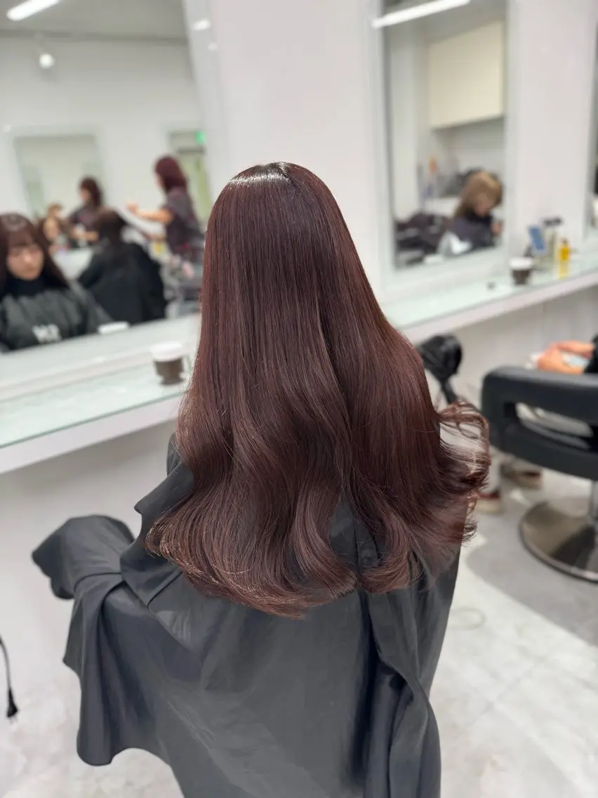 ロング カラー ヘアカラー トリートメント ブリーチなしW カラー🤍しゅうじのヘアスタイル