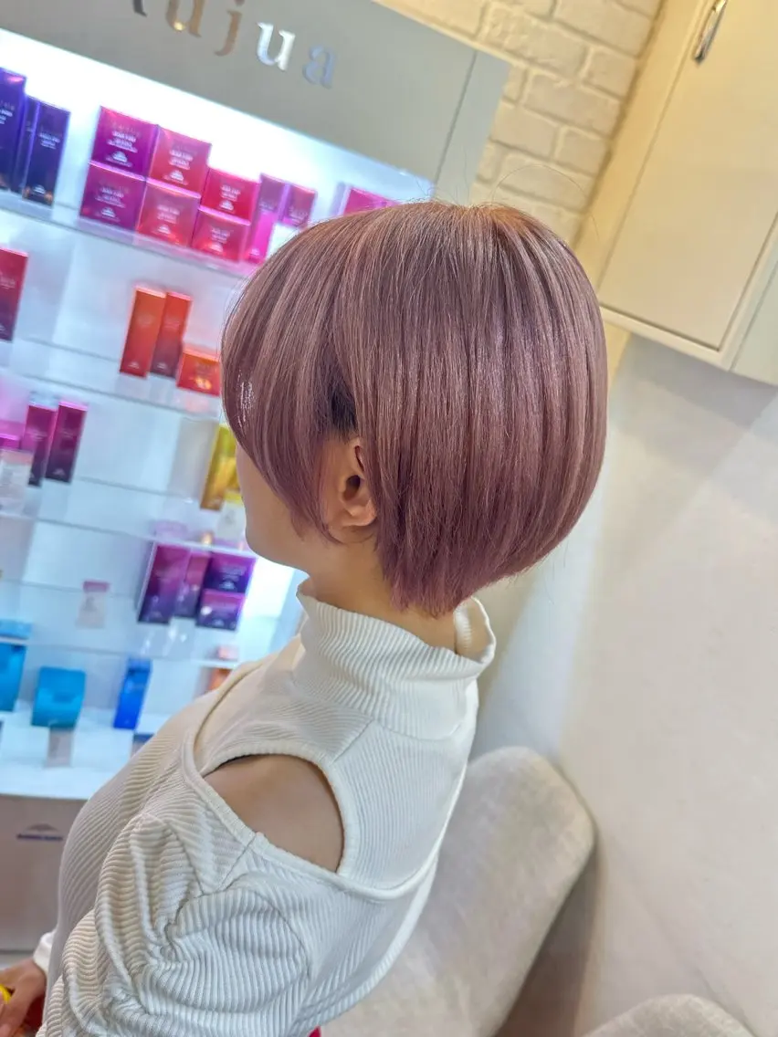 ショート カット ヘアカラー トリートメント 🩵透明感/高発色 /難波/北原佑記🌸のヘアスタイル