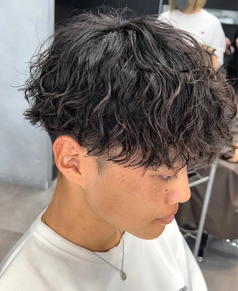 ショート パーマ メンズ カット パーマ 🦩パーマン🦩佐藤 航太のヘアスタイル