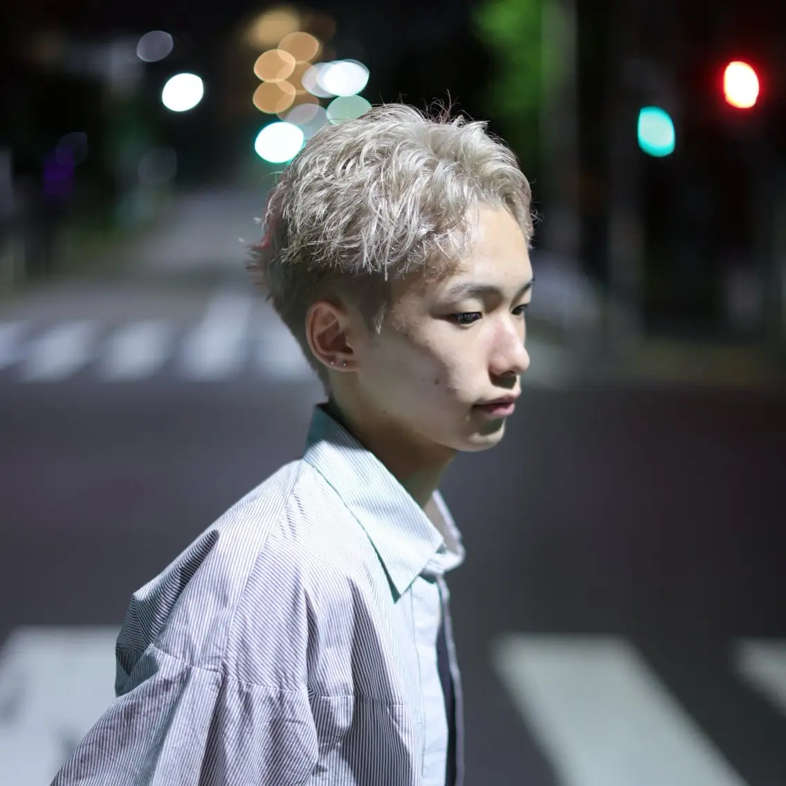 ショート カラー メンズ メンズハイトーン メンズショート ブロンド ハイトーンカラー ホワイトブロンド カット メンズカット✂️/ パーマ🪢/金敷幸作のヘアスタイル