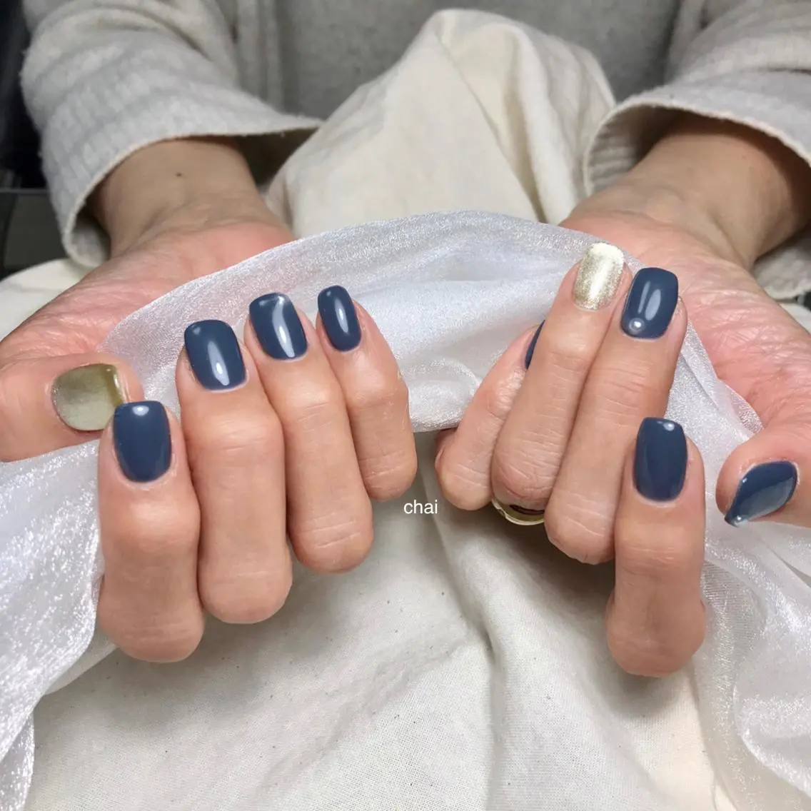 ネイル マグネットネイル ハンドネイル chai nail _ai📍鶴橋/桃谷のネイルデザイン