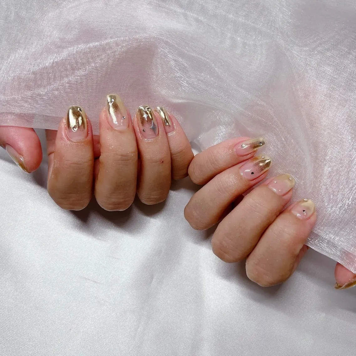 ネイル ジェルネイル 韓国ネイル マグネットネイル 持ち込み ニュアンスネイル nail salon Rewardのネイルデザイン
