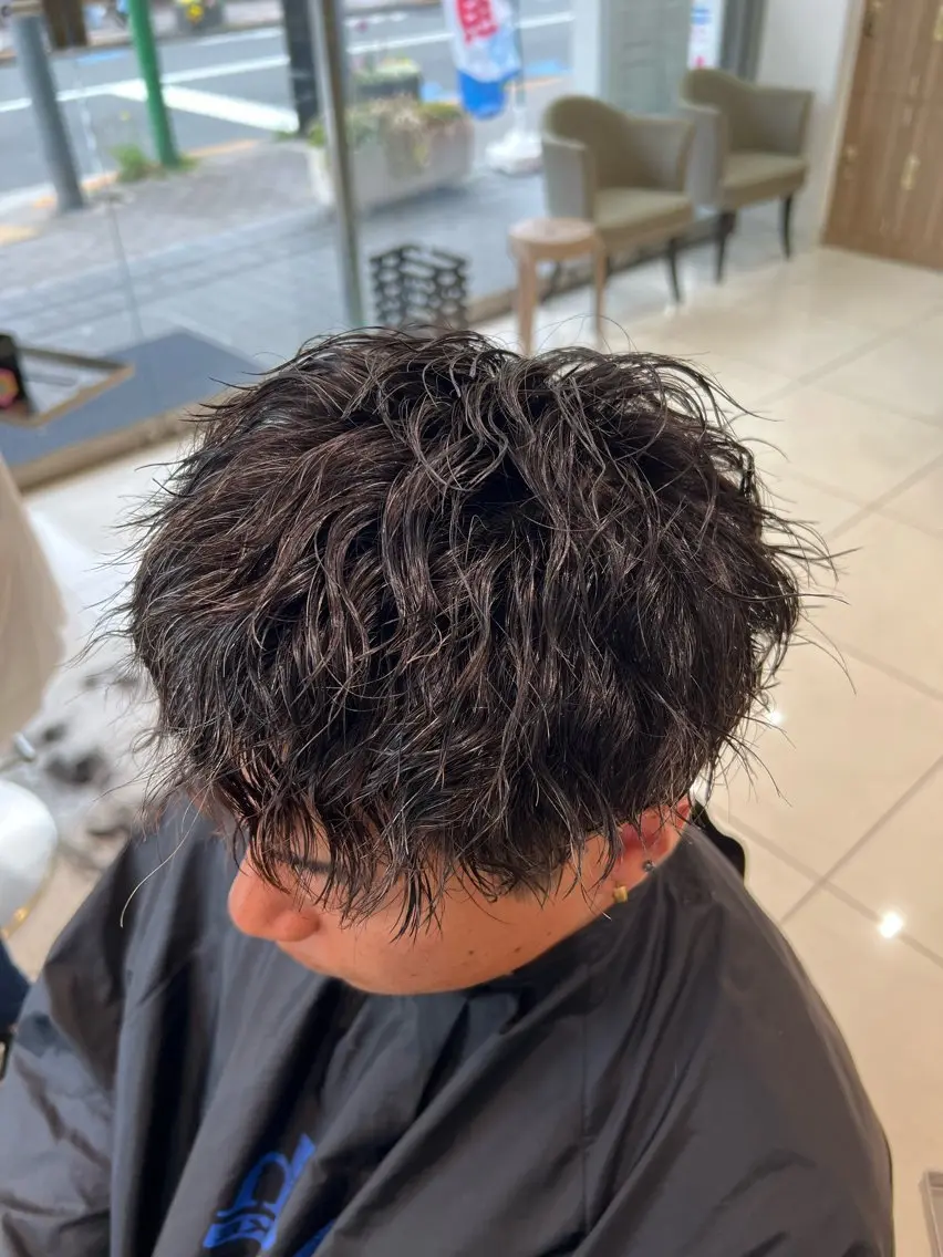 パーマ メンズ カット パーマ SENA 再現性 パーマと縮毛矯正のヘアスタイル