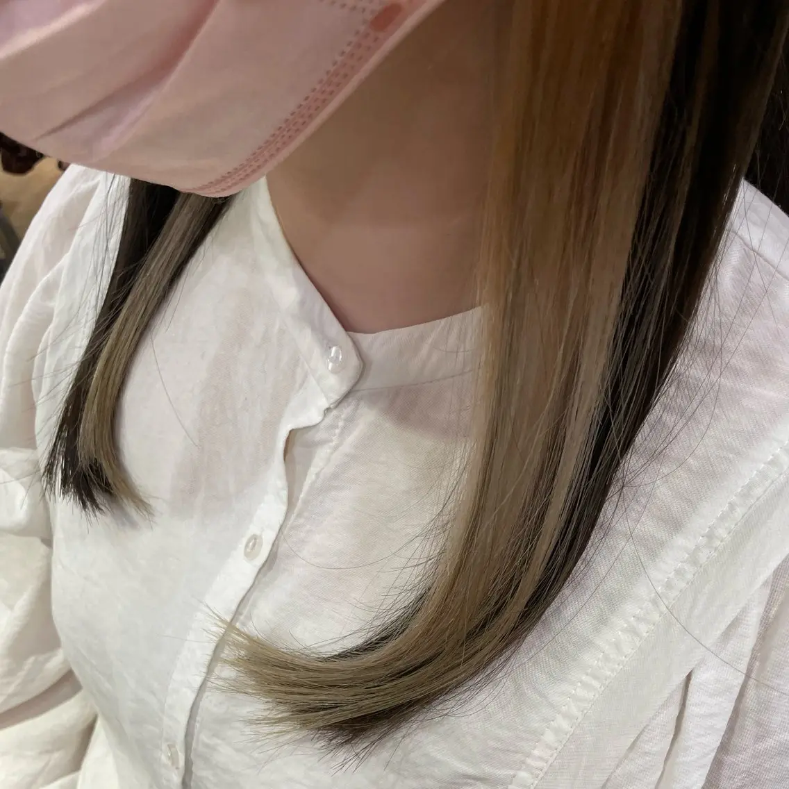 ロング カラー ヘアカラー トリートメント FERIAあべの KARINのヘアスタイル