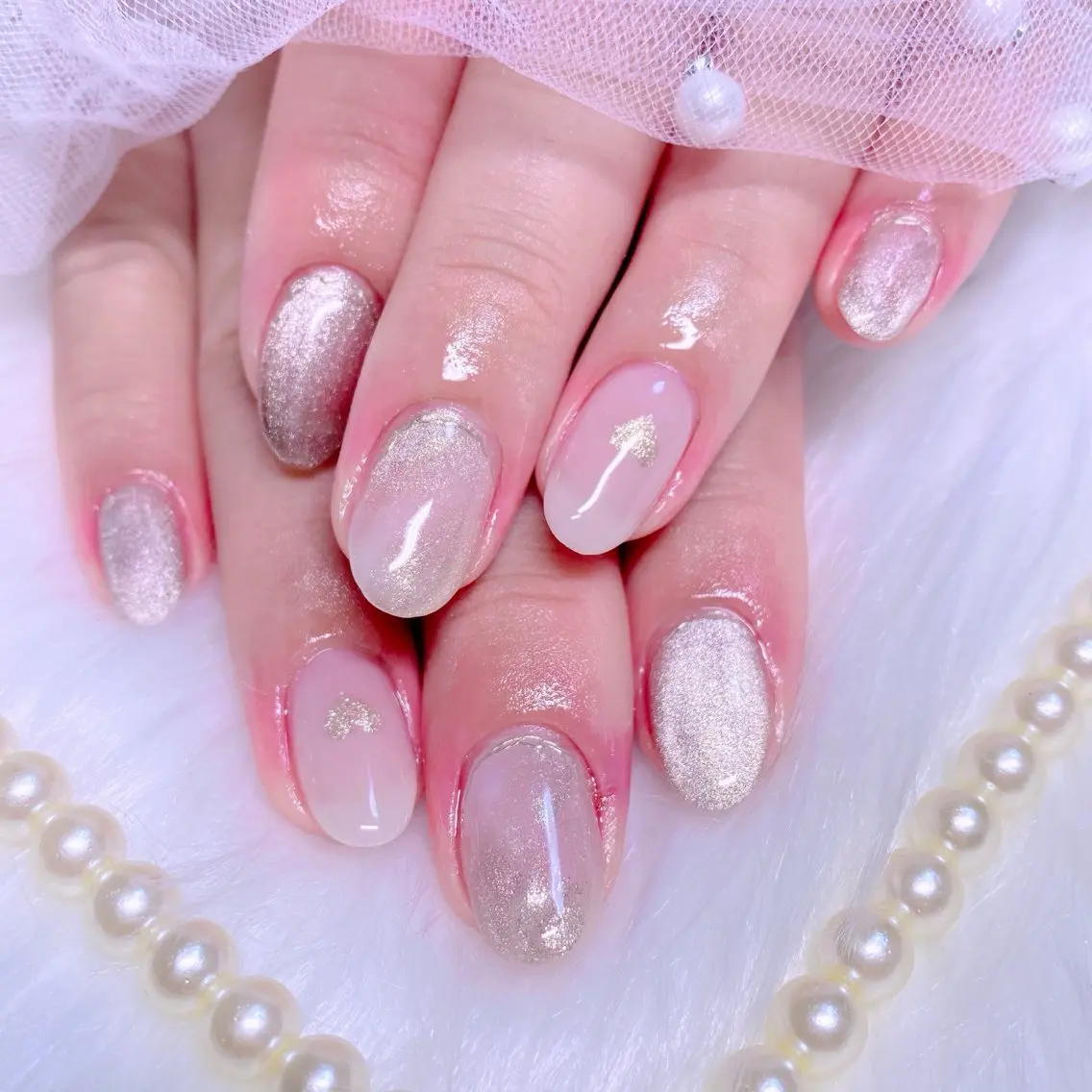 ネイル マグネットネイル ニュアンスネイル Nail Yunaのネイルデザイン