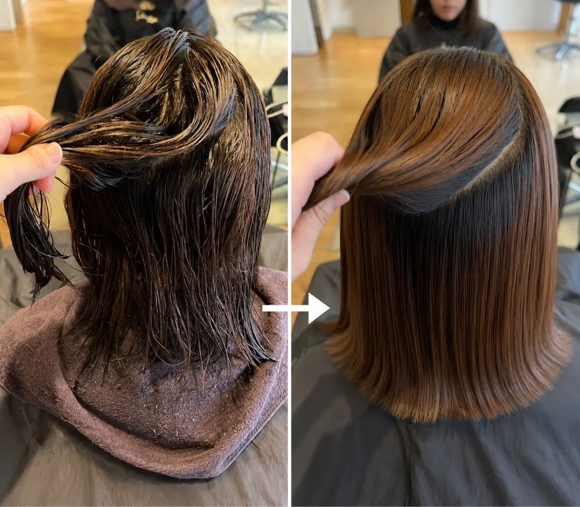 縮毛矯正 吉元 結衣佳のヘアスタイル