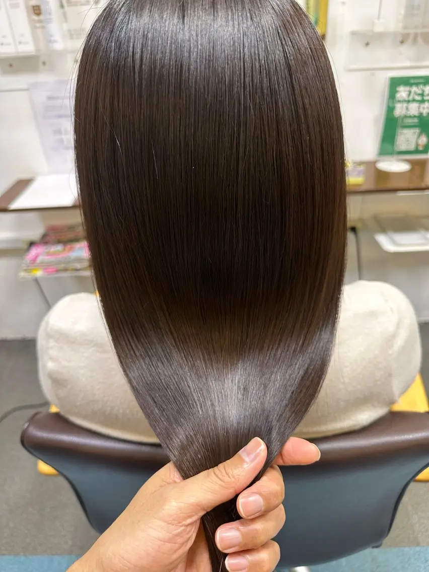 セミロング カラー 髪質改善 カット ヘアカラー トリートメント 【髪質改善】に特化 オリーブオイルクラブのヘアスタイル