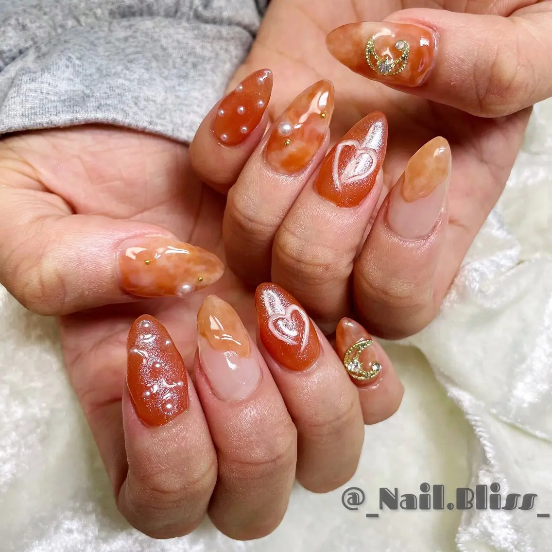 ネイル 大理石ネイル(マーブル) ハンドネイル NAIL BLISSのネイルデザイン