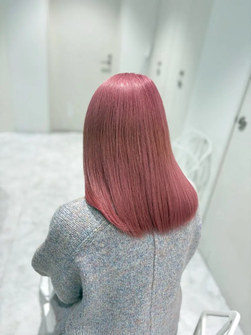 ロング カラー ヘアカラー トリートメント ヘアセット 色落ち綺麗🩰ハイ トーン🎀RINKAのヘアスタイル