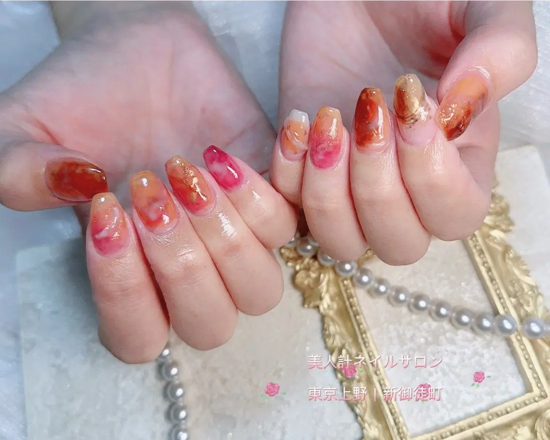 ネイル ニュアンスネイル ハンドネイル 中山 美月のネイルデザイン