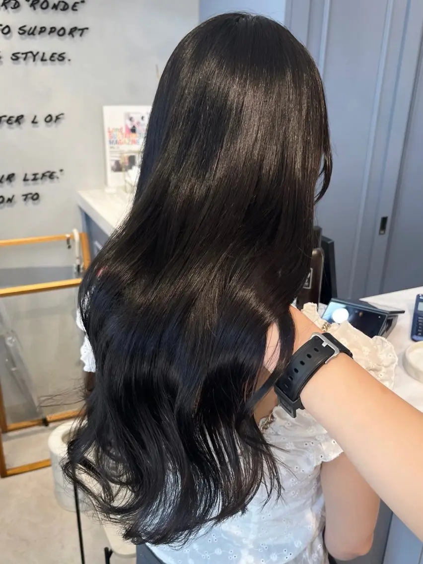 ロング カット ヘアカラー トリートメント 𝙆𝙖𝙞🎀🩶 レイヤー/縮毛矯正のヘアスタイル